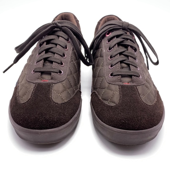 Keds Brown Suede Quilted Nylon Sneakers - Picture 3 of 8